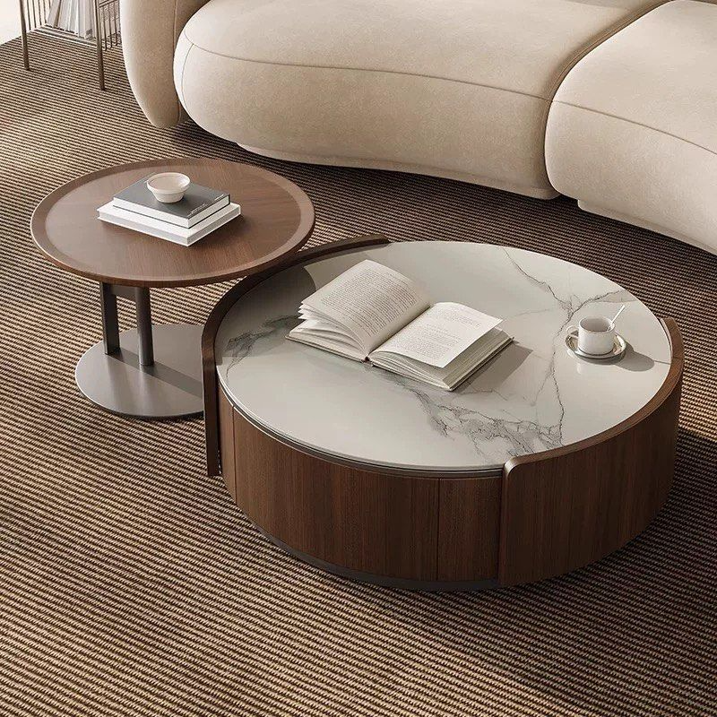 TROEJ Modern Round Coffee Tables