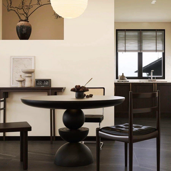 RACEUS Modern Solid Wood Round Dining Table