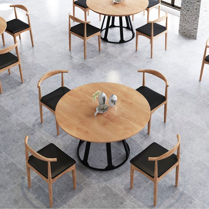 BILLY Rustic Solid Wood Round Dining Table