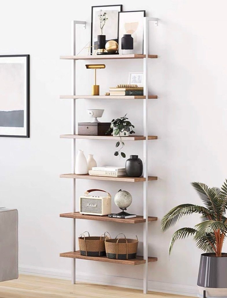 ELIZABETE Industrial Solid Wood Display Wall Shelf
