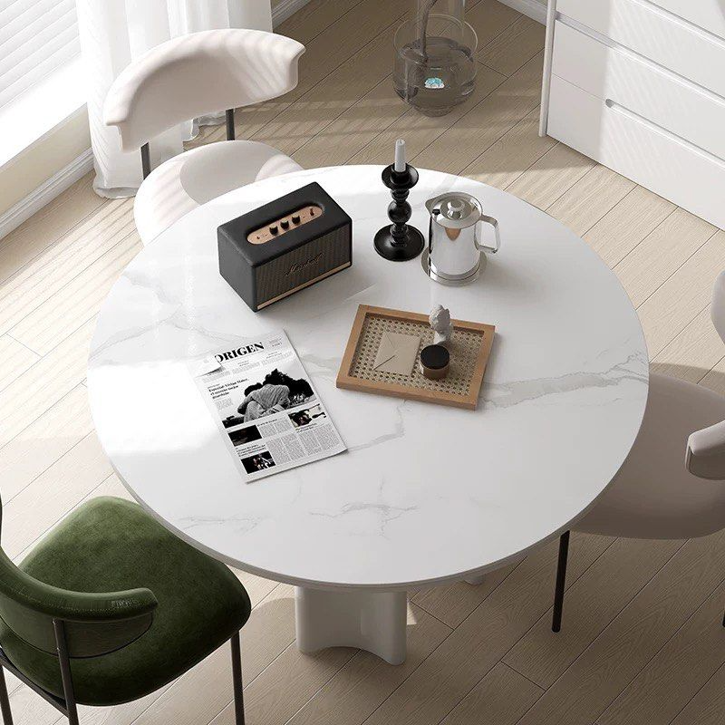 MYSA Modern Sintered Stone Round Dining Table