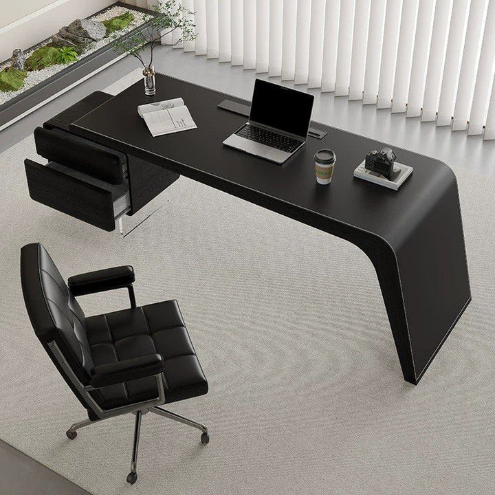 FRANZ Modern Saddle Leather Study Table