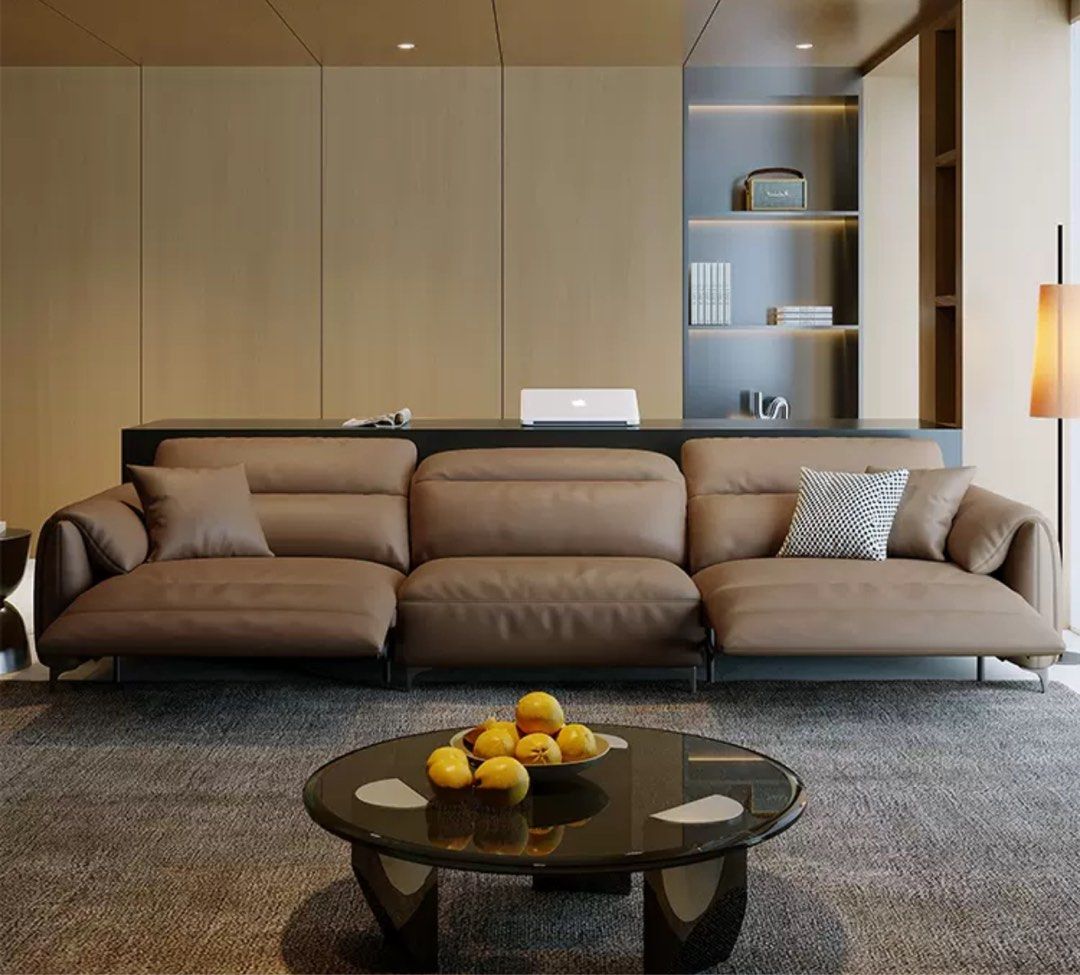 LOMARA Modern Recliner Leather Sofa