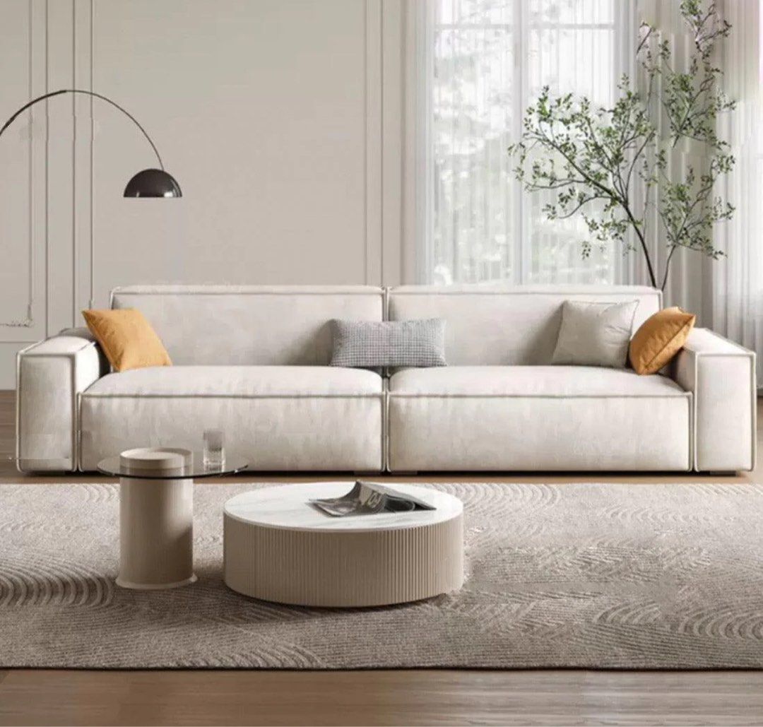 MERELLI Modern Leathaire Sofa