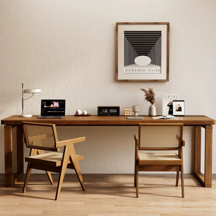 ELKE Solid Wood Study Table
