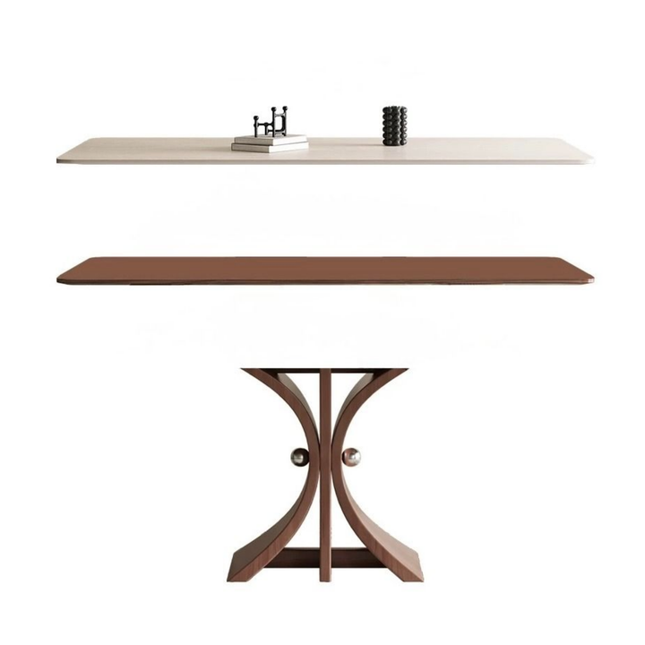 ARCO Modern Travertine Dining Table
