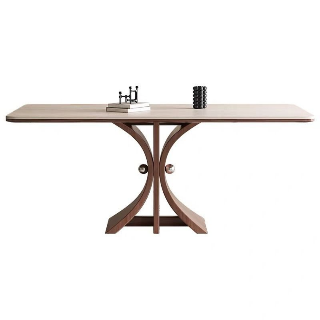 ARCO Modern Travertine Dining Table