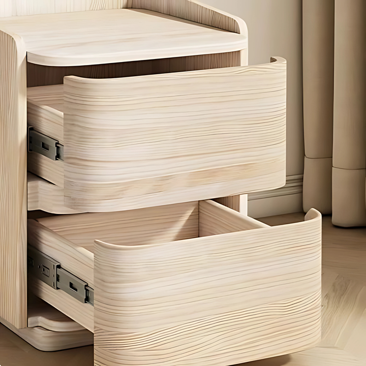 NESTA Modern Saddle Leather Nightstand