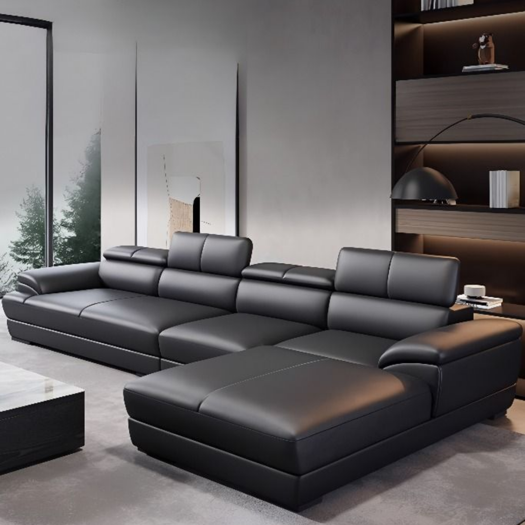 AOFIR Modern Leather Sofa