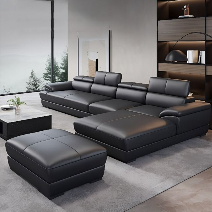 AOFIR Modern Leather Sofa