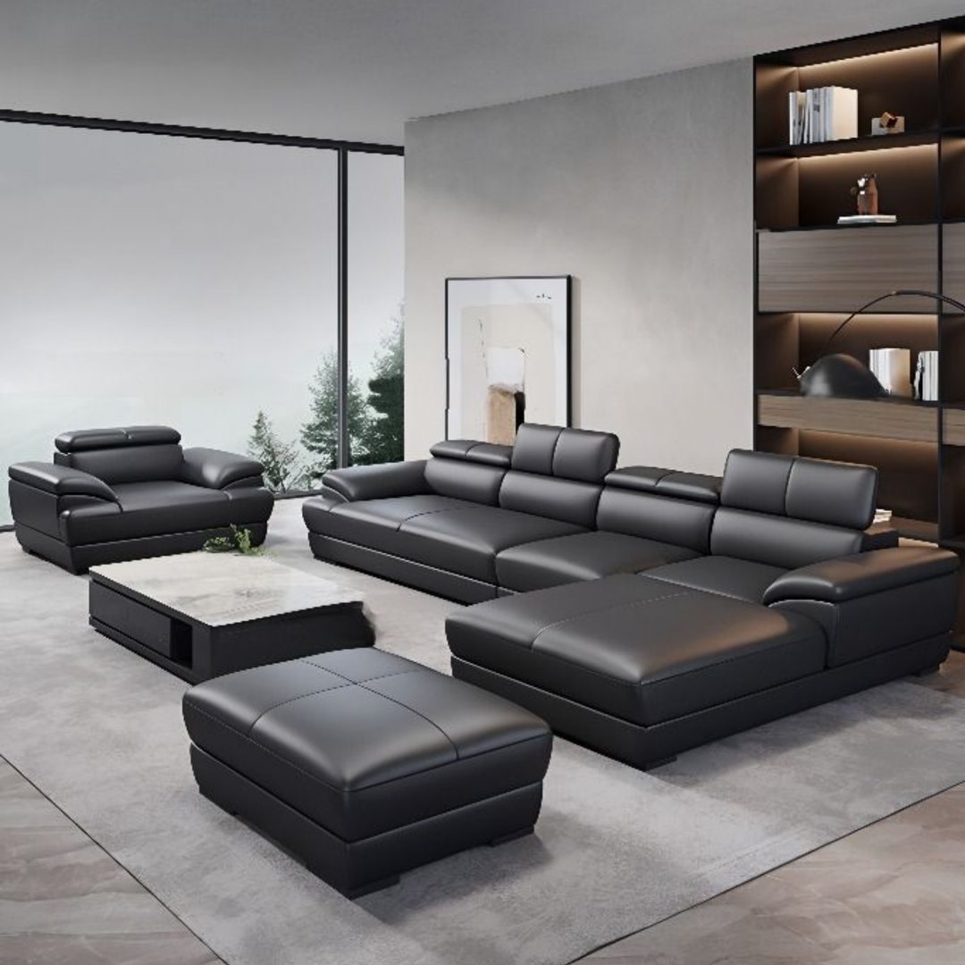 AOFIR Modern Leather Sofa