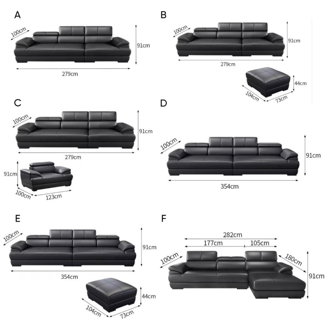 AOFIR Modern Leather Sofa