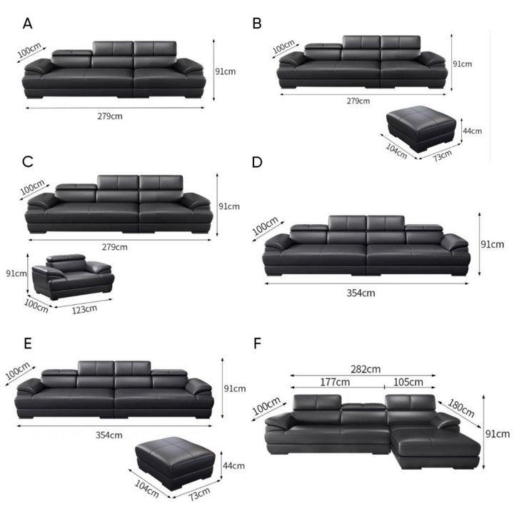 AOFIR Modern Leather Sofa