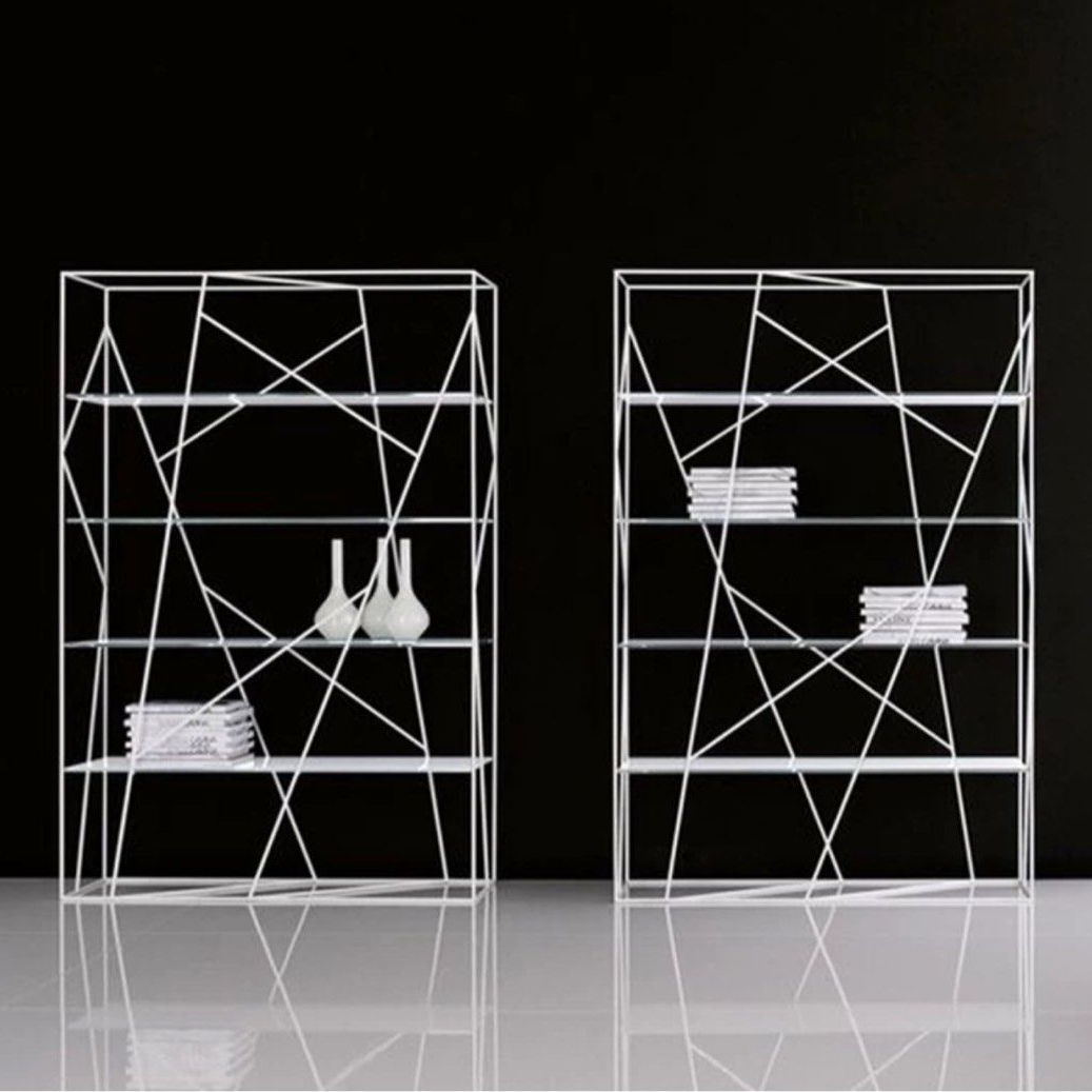 APOLONIO Modern Abstract Wireframe Bookshelf
