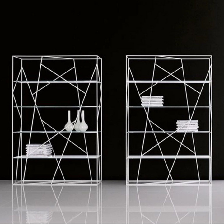 APOLONIO Modern Abstract Wireframe Bookshelf