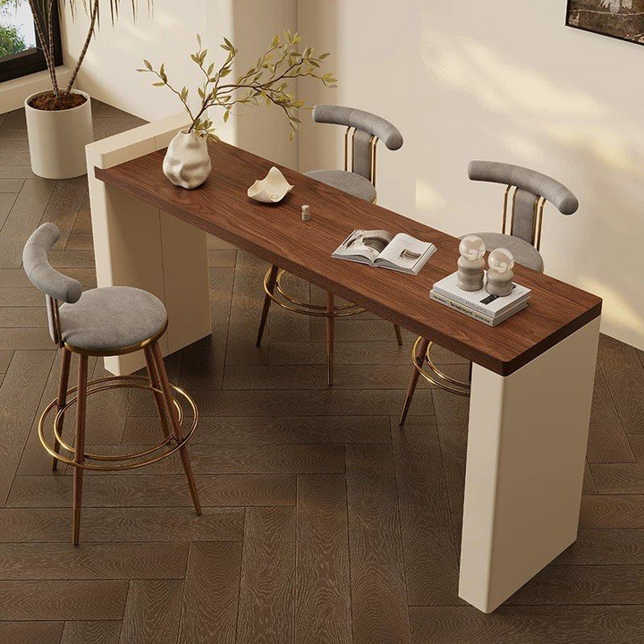 CAYSEY Modern Solid Wood Bar Table