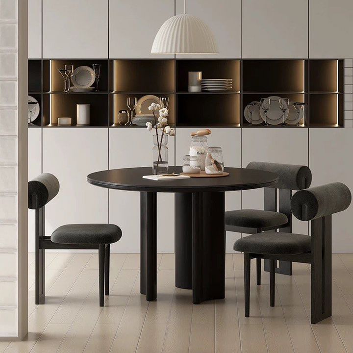 MYSA Modern Sintered Stone Round Dining Table