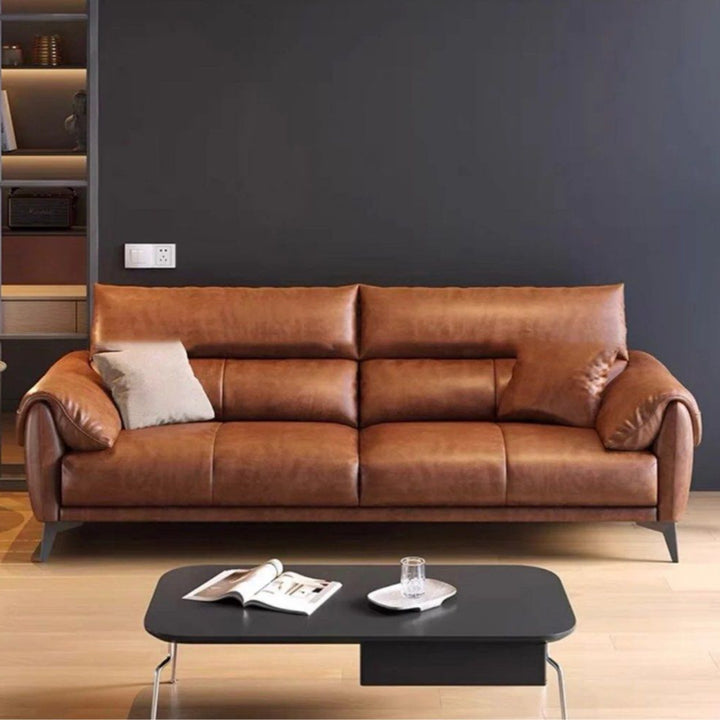 KORDEL Modern Leather Sectional Sofa