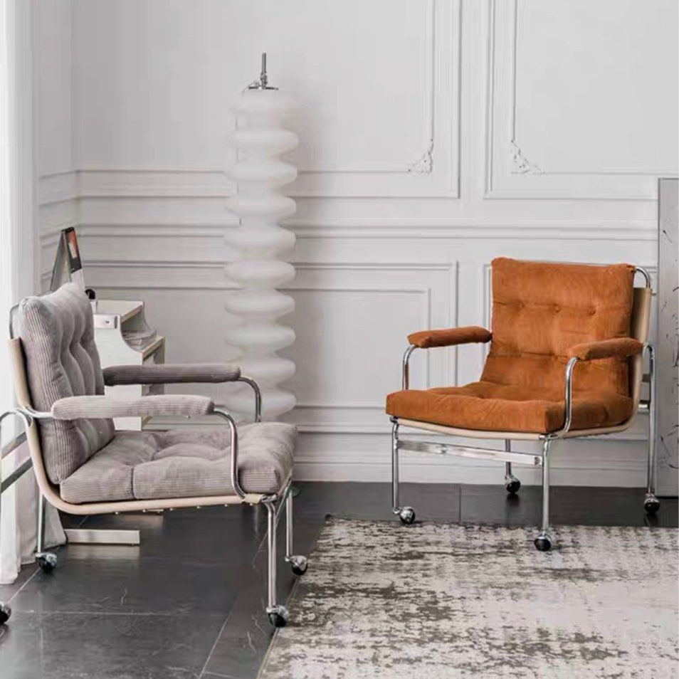 WHITNEY Modern Armchair With Wheels