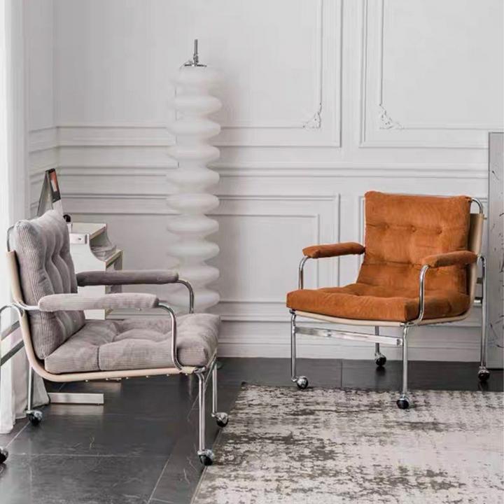 WHITNEY Modern Armchair With Wheels