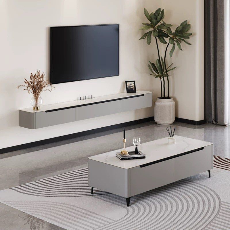 RUSO Modern Sintered Stone Floating TV Console