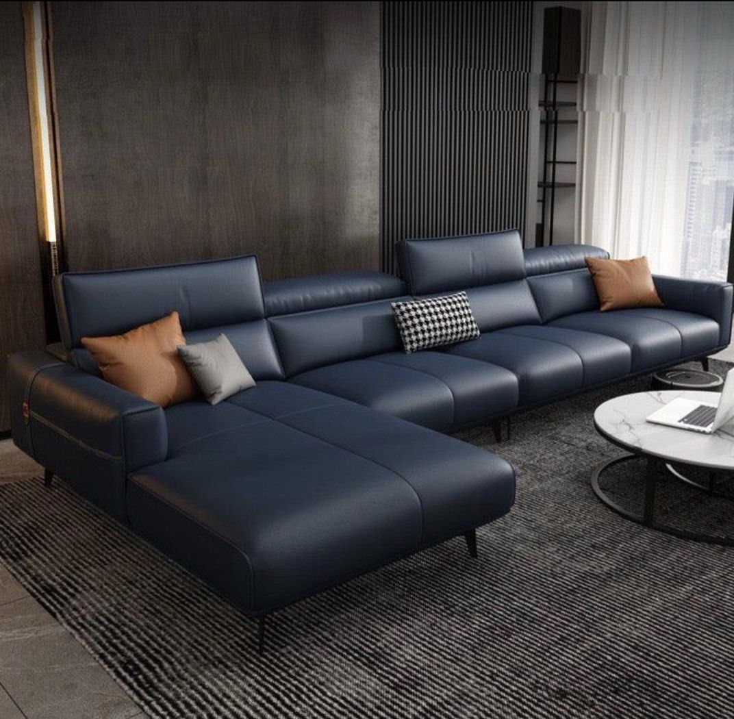 KAYL Modern Leather Sectional Sofa
