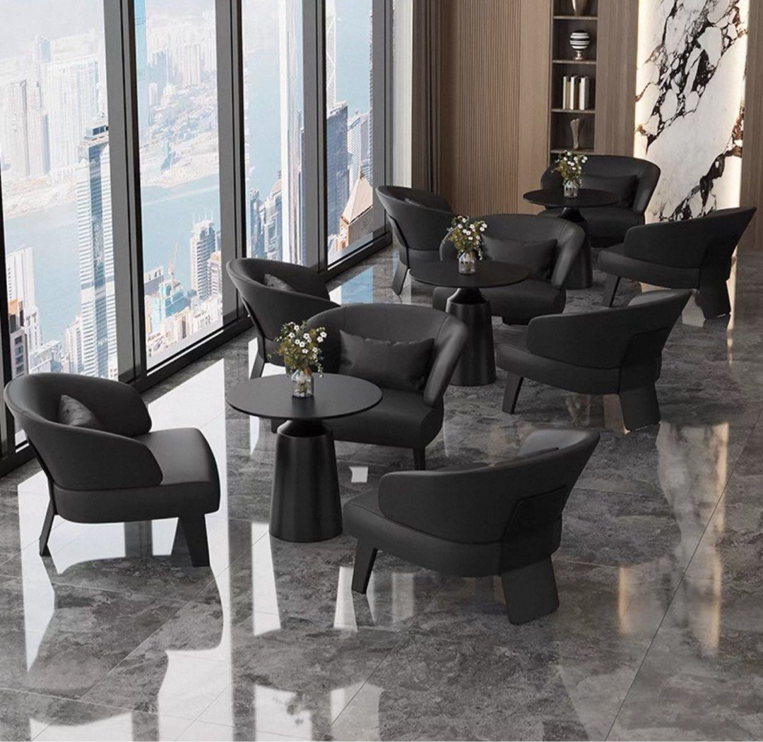 LYRO Modern Leather Lounge Chair