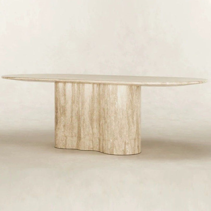 ROMAN Modern Travertine Dining Table