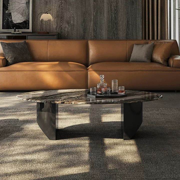 BARBOZA Modern Marble Oval Coffee Table