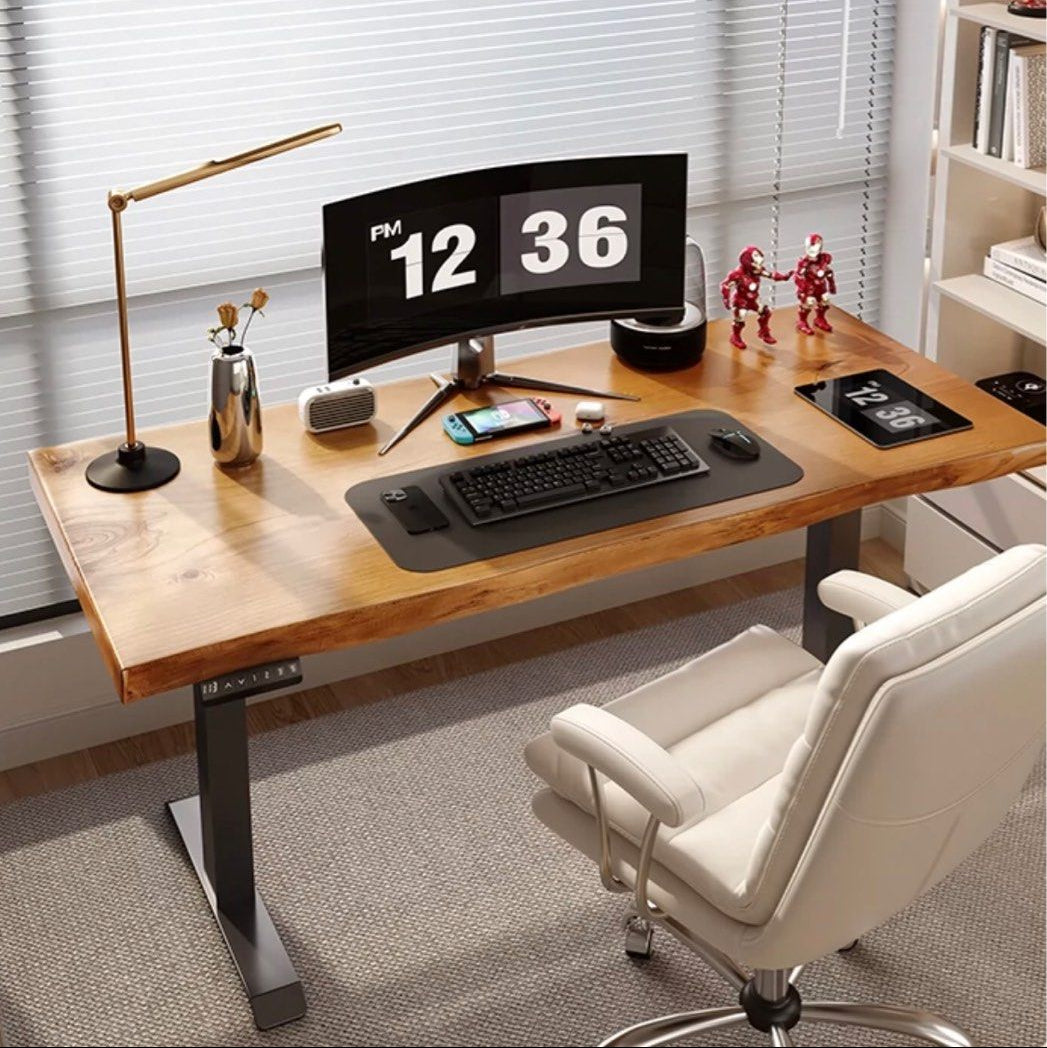MELVIN Adjustable Solid Wood Office Table