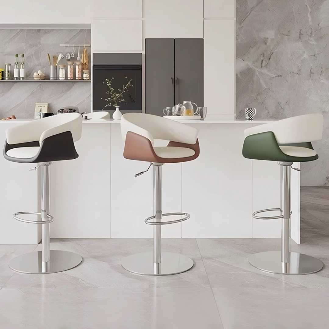 TAMSA Modern Leather Bar Stool