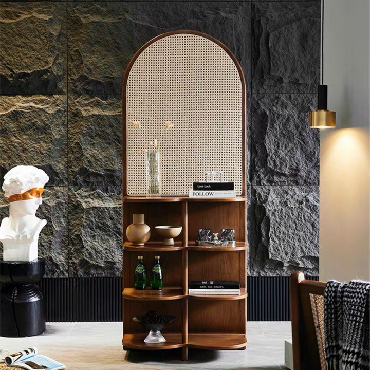 ARVE Modern Rattan Display Shelf