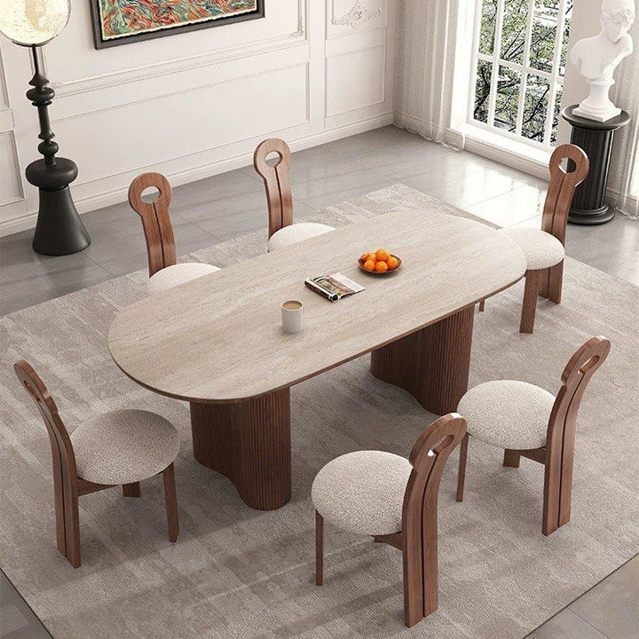 DOBER Wabi Sabi Travertine Dining Table