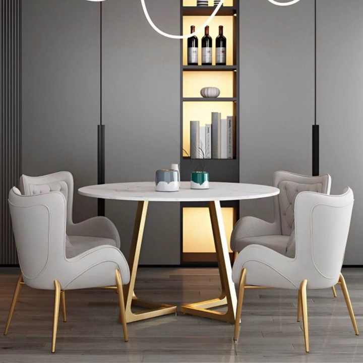 FARINA Modern Round Marble Dining Table