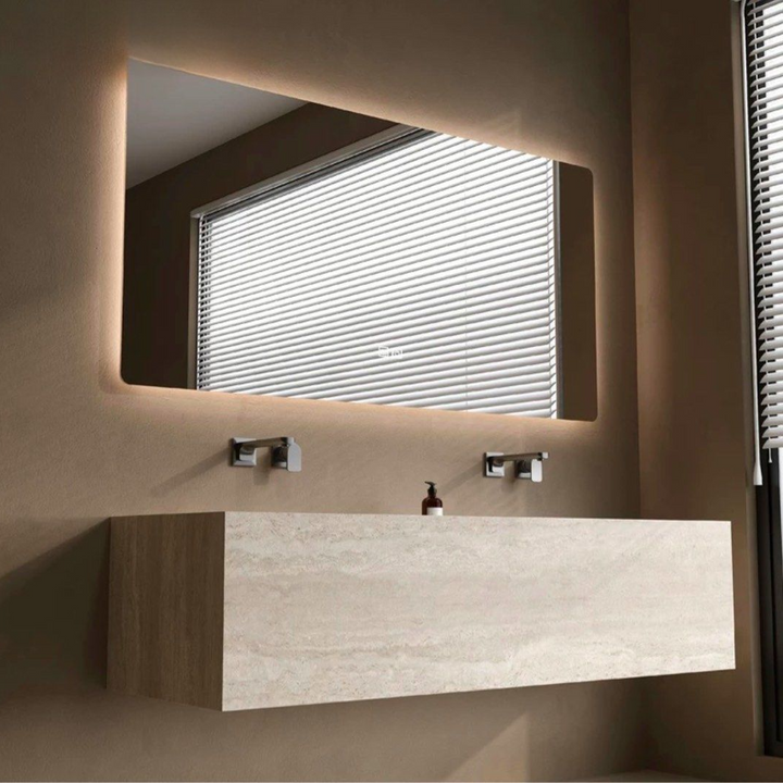 MILOS Modern Travertine Bathroom Vanity Sink