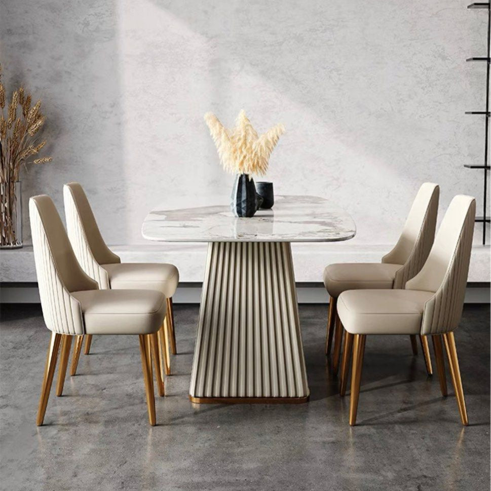 AEDA Modern Leather Dining Chair