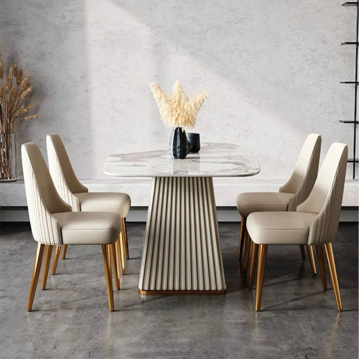 AEDA Modern Leather Dining Chair