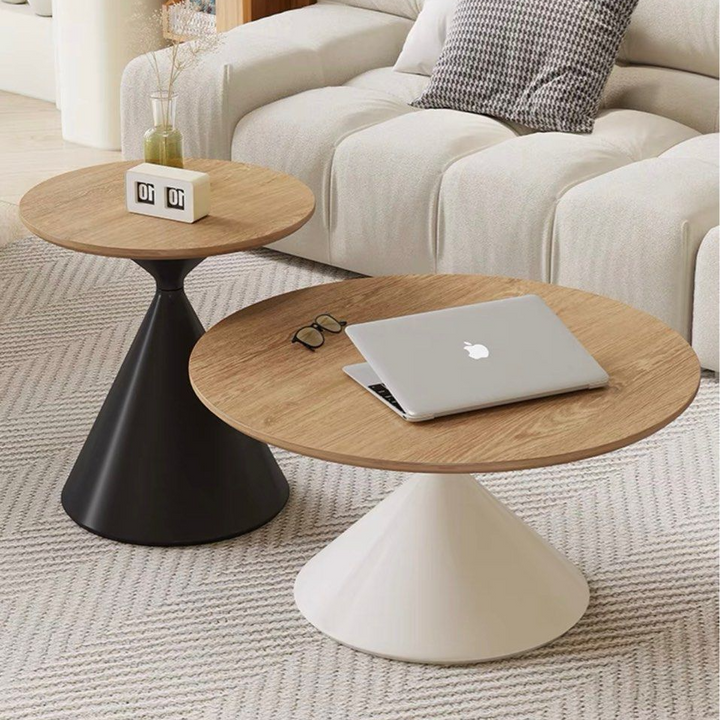 AUGUSTO Modern Round Solid Wood Coffee Table