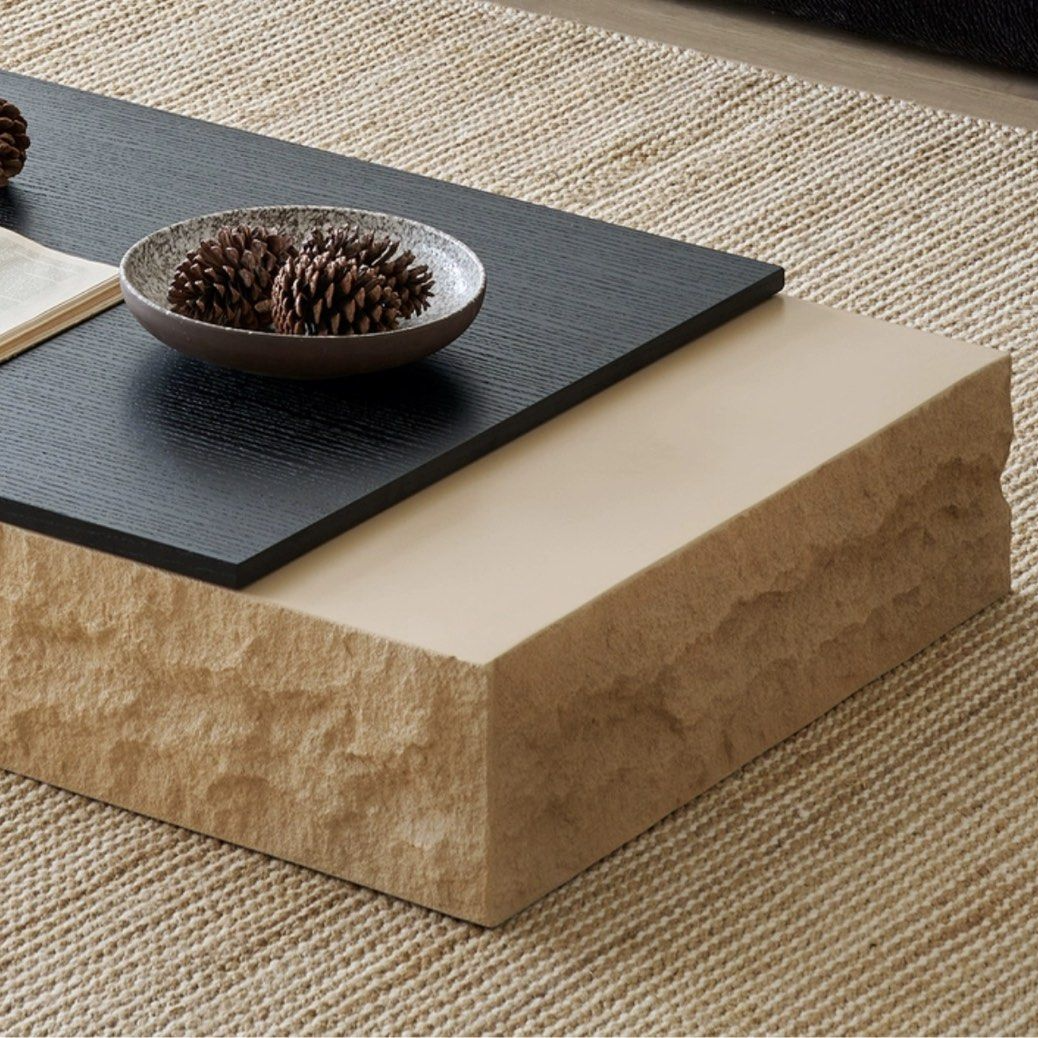 BLAKE Modern Travertine Coffee Table