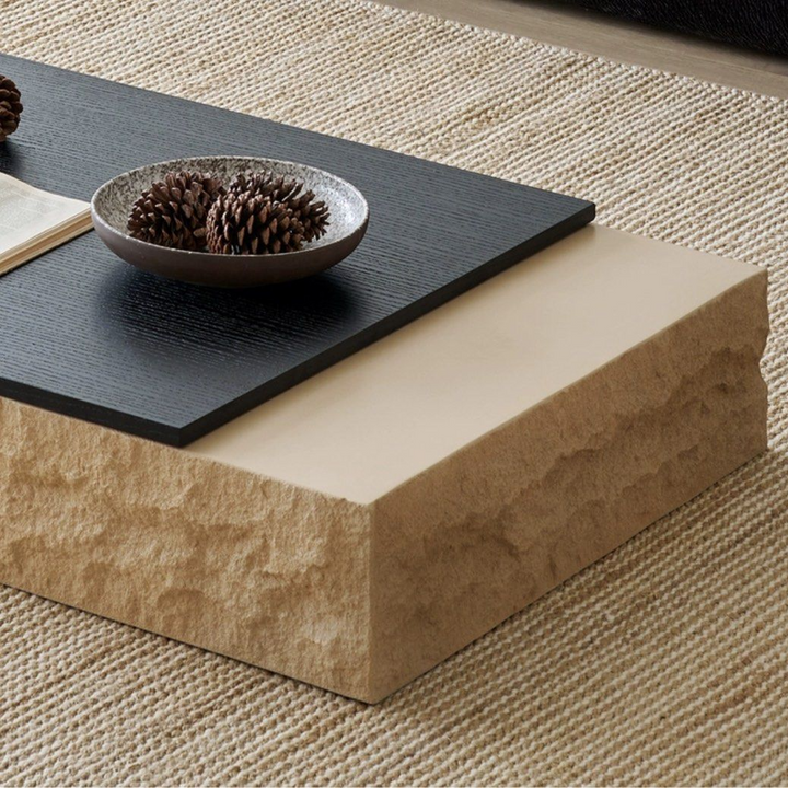 BLAKE Modern Travertine Coffee Table