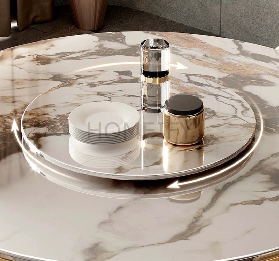 GORDON Luxurious Round Marble Dining Table