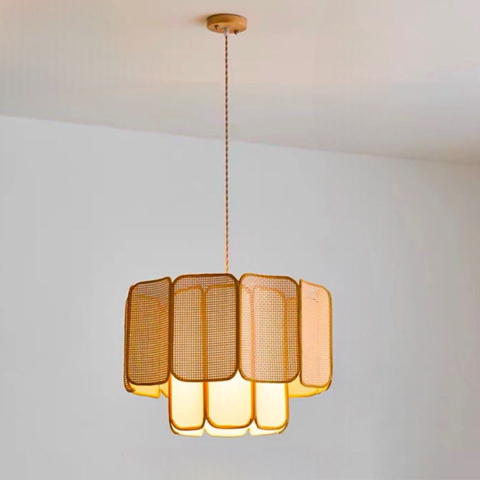 MONA Modern Rattan Ceiling Light