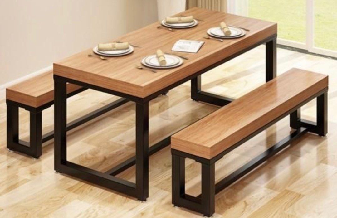 ELDEN Rustic Pine Wood Dining / Office Table