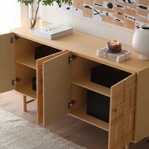 AOSSE Modern Solid Wood Sideboard