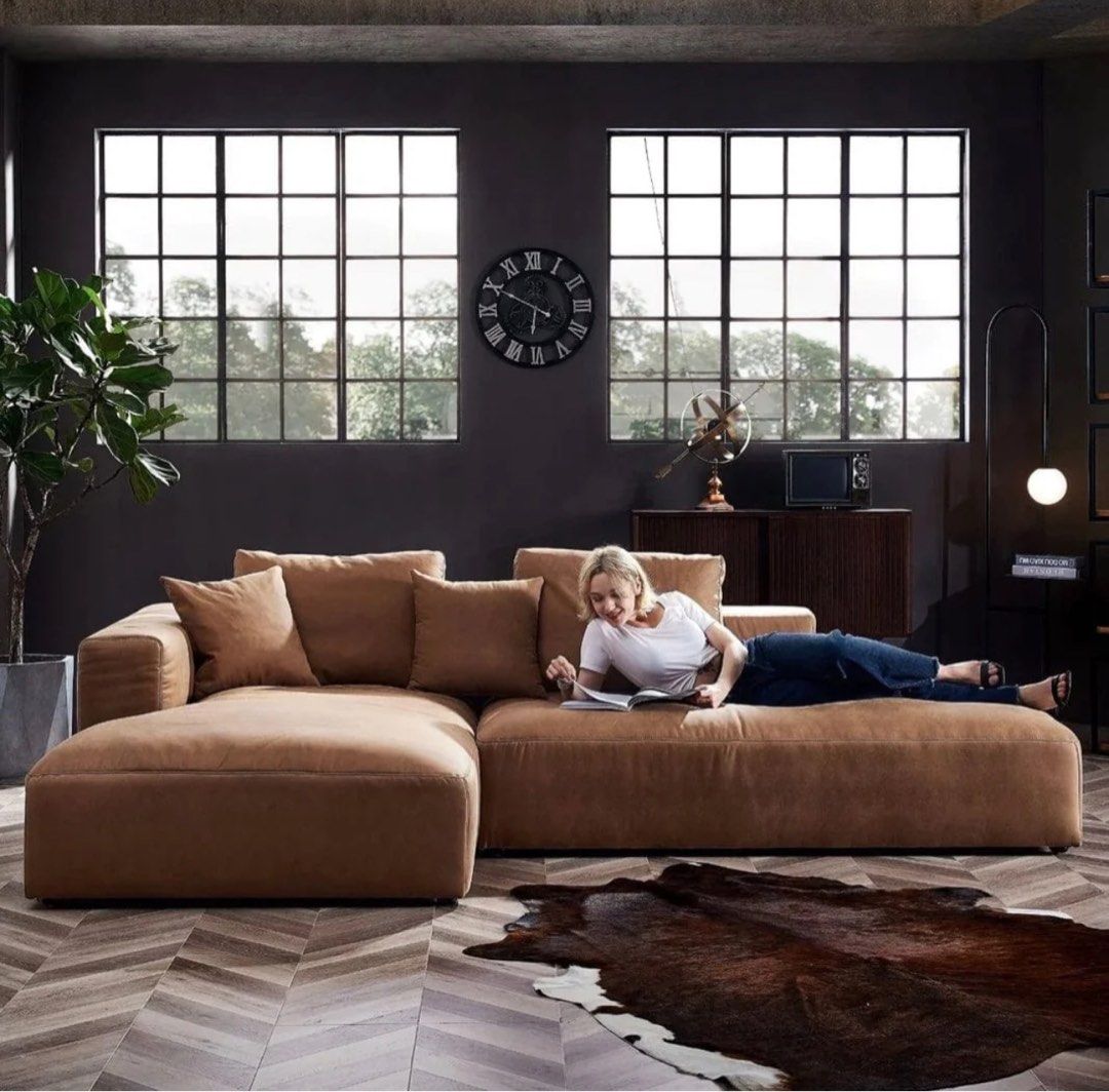 NOTION Sectional Scratch Resistant Double Chaise Sofa