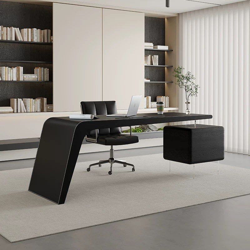FRANZ Modern Saddle Leather Study Table