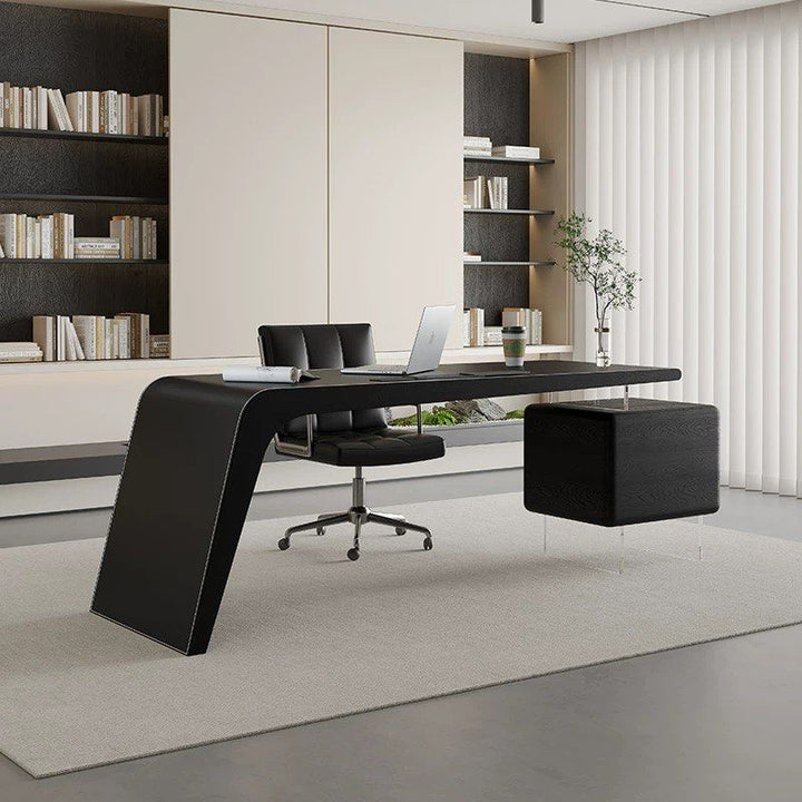 FRANZ Modern Saddle Leather Study Table