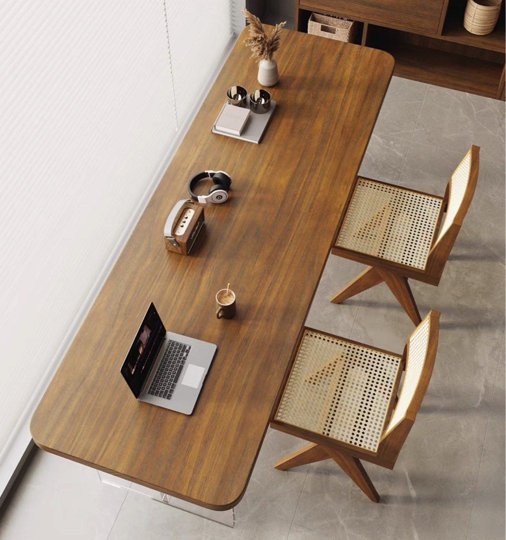 ATHANAS Modern Solid Wood With Acrylic Study Table