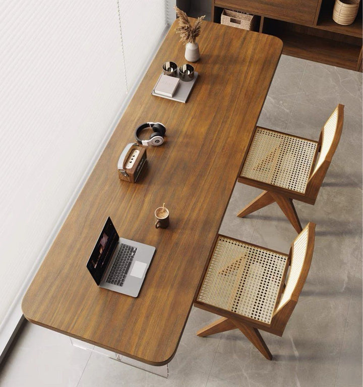 ATHANAS Modern Solid Wood With Acrylic Study Table