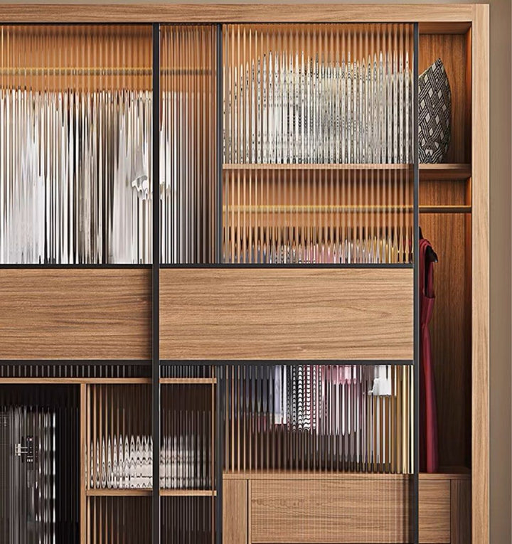 NERVA Modern Walnut Wardrobe